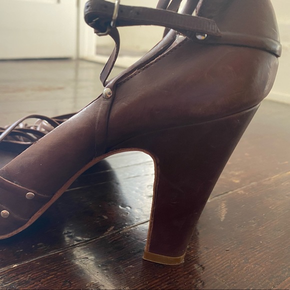 NWOT Veronique Branquinho ROOT BEER Brown Sandals - 39/8 -GLADIATOR INSPO Style - Picture 4 of 12